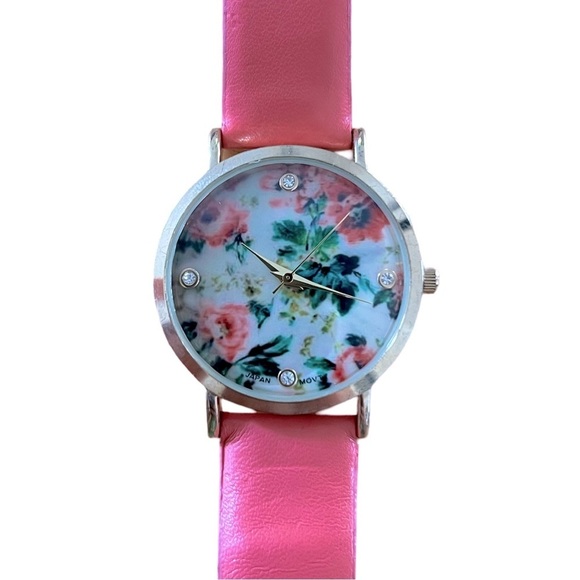Women’s Pink & Gold Floral Watch - Picture 4 of 6